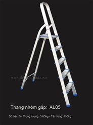 Thang nhôm tay vịn