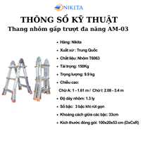 Thang nhôm gấp trượt đa năng AM03