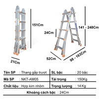 Thang nhôm gấp trượt đa năng AM05