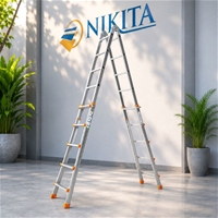 Thang nhôm rút lồng gấp trượt đa năng NKT-AM06