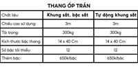 Thang ốp trần khung hợp kim sắt NIKITA