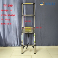 Thang INOX Rút Đơn Chống Trượt 10 Bậc NIKITA TY-390