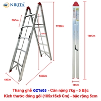 Thang ghế gấp gọn siêu nhẹ chính hãng NIKITA GZT605