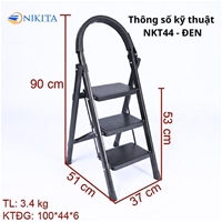 Thang Ghế Khung Sắt Gấp Gọn Chữ A Chắc Chắn NIKITA NKT-44