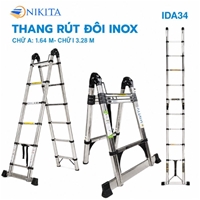 Thang Rút Đôi Inox Chữ A, Chữ I Chính Hãng NIKITA IDA34