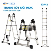 Thang Rút Đôi Inox Chữ A, Chữ I Chính Hãng NIKITA IDA42