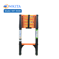 Thang Rút Đơn Thép - Cao 4m3, 11 Bậc - NIKITA IR430 Cho Công Trình Chuyên Nghiệp