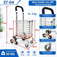 Xe Kéo Đi Chợ 8 Bánh Di Chuyển Linh Hoạt ST04