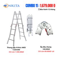 Combo Thang Gấp 4 Khúc A403 Và Ốp Đầu Thang