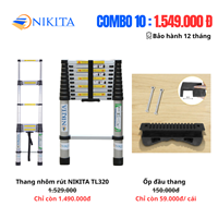 Combo Thang Nhôm Rút TL320 Và Ốp Đầu Thang