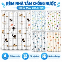 Rèm Chống Nước Chất Liệu Nhựa Cho Phòng Tắm, Vách Ngăn NIKITA