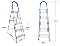 Thang ghế nhôm bậc lớn Nikita NKT-D305