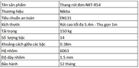 Thang nhôm rút Nikita NKT-TL540