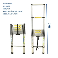 Thang Nhôm Đơn Rút Gọn Tiện Lợi NIKITA ALU 350