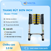 Thang INOX Rút Đơn Chống Trượt 10 Bậc NIKITA TY-390