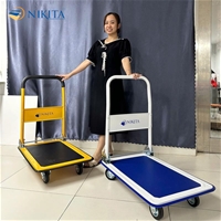 Xe Đẩy Hàng Gấp Gọn 4 Bánh Có Tay Vịn Tiện Lợi, Chịu Tải Cao NIKITA XDH-140