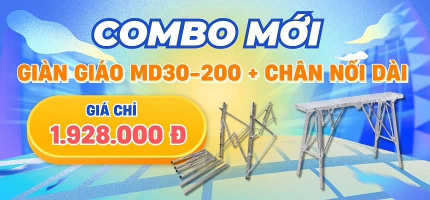 Combo giàn giáo MD30-200 + Chân nối dài