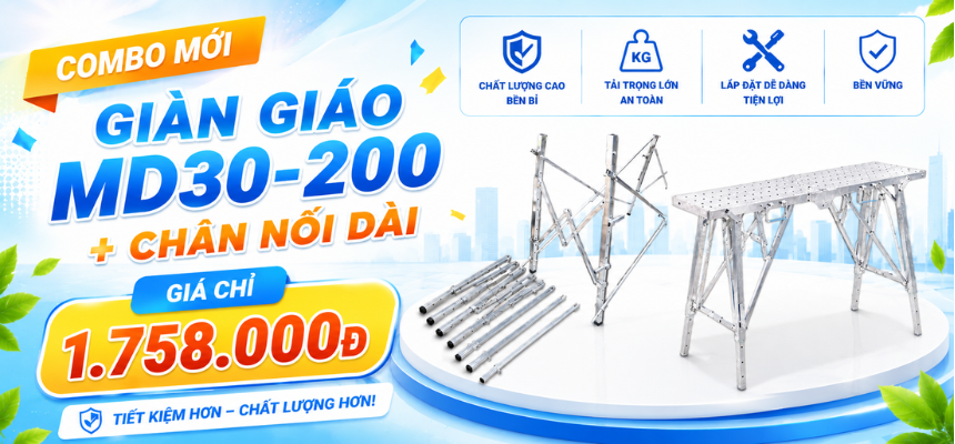 Combo giàn giáo MD30-200 + Chân nối dài