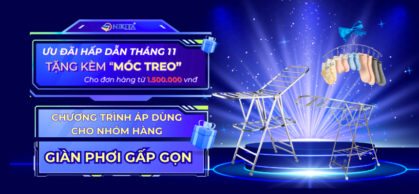 Ưu đãi khi mua giàn phơi tháng 11 NIKITA