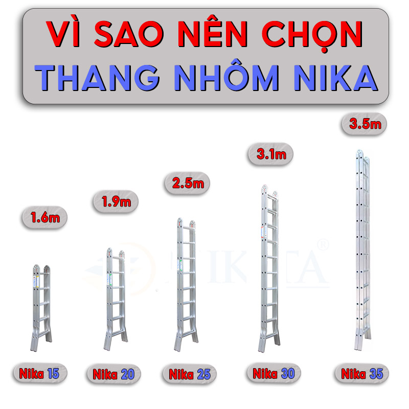Tại Sao Nên Dùng Thang Nhôm NIKA Của NIKITA Thay Cho Thang Nhôm Phổ Thông