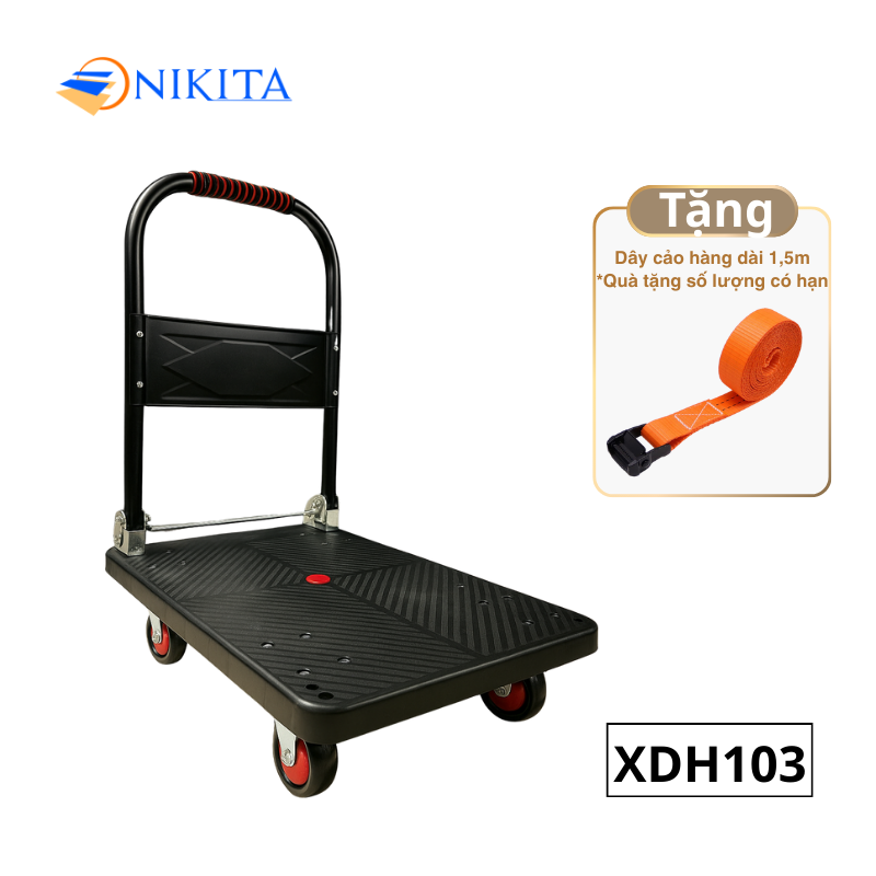 Xe Đẩy Hàng Gấp Gọn Khung Thép, Có Thanh Chịu Lực NIKITA XDH-103